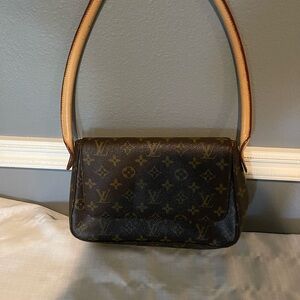 Brown Classic Monogram Shoulder Bag